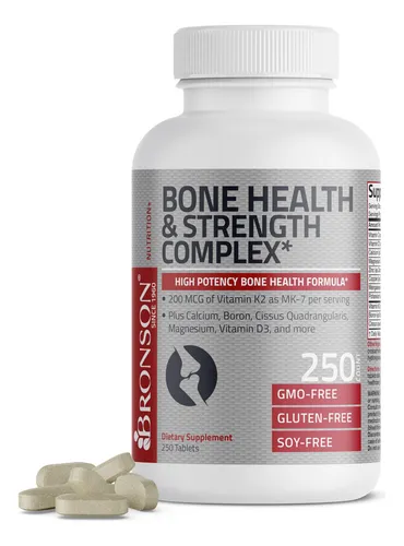Suplemento Bronson Bone Health & Strength Complex 250 Compri