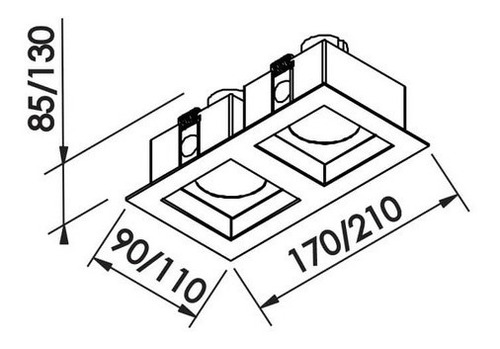 Imagem 2 de 2 de Embutido Flat Newline In65124 2xar70 - Gu10