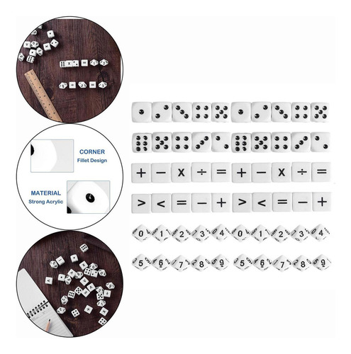 30x Suministros De Dados Matemáticos Juego De Troqueles De