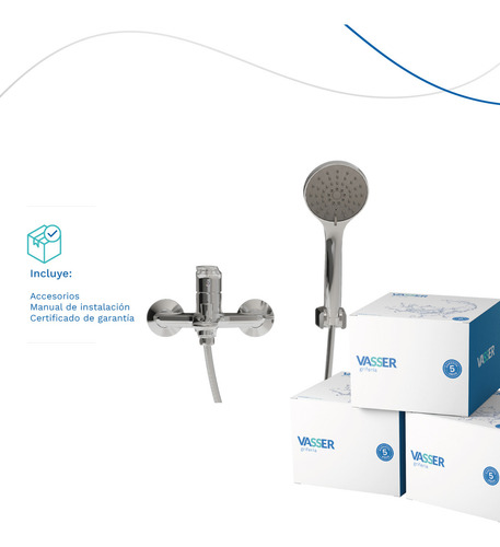 Grifería Para Ducha Con Transferencia Exterior Vasser Kassia 11A/1062