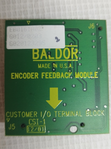 Encoder Baldor 924-01072-080, Y Tarjeta Para Drive Eb0161a02