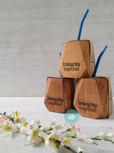 Mates Geométricos 100% Personalizados-grabado Láser Madera-