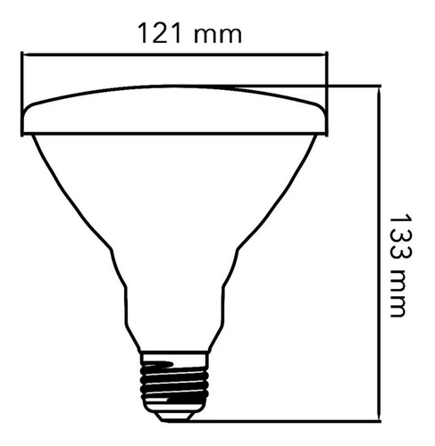 Foco Led Tecnolite Par38 18w Luz Suave Cálida Ip65 Base E27
