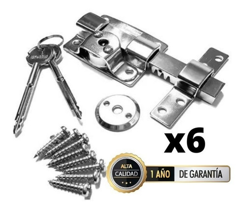 Tranca Para Puertas Seguridad Hermanado.!! X6