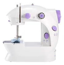Comprar Mini Maquina De Coser Smart Tech SM-202A Con Luz Electrica Portatil Pedal Color Blanco