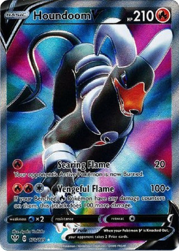 Houndoom V 178/189 Full Art Ultra Raro Pokemon Tcg