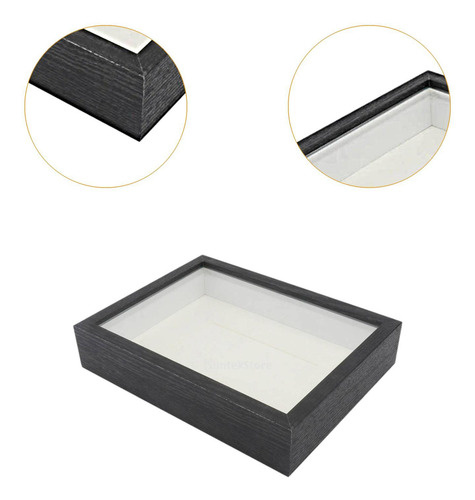 Marco De Caja De Sombra, Caja De Exhibición De Negro