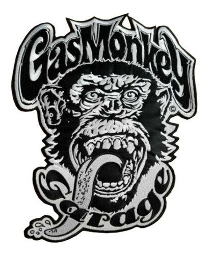 Parche Bordado Gas Monkey Garage Para Espalda 26 Cm