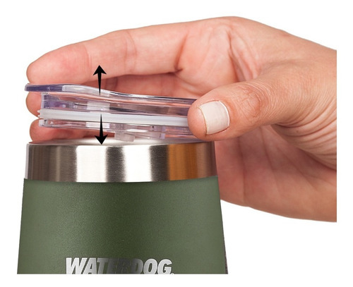 Imagen 3 de 9 de Copon Térmico 350ml Waterdog Acero Inox Tapa Plástica Olivos