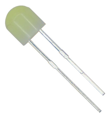 10 X Led 360 5mm Straw Hat 4.8mm Ultra Brillante Blanco