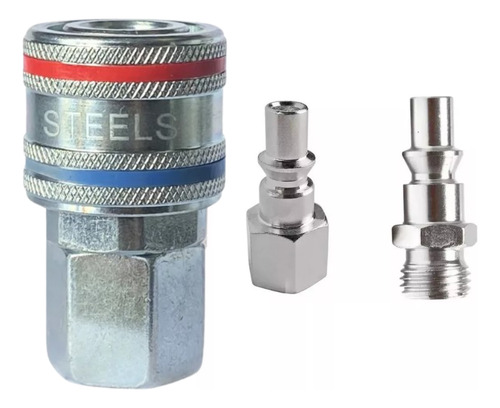 Kit Engate Rápido Fêmea 1/4 Com Pino Macho E Fêmea
