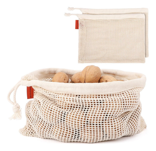 Bolsas Reutilizables De Malla 11 X 8 Pulgadas Paquete De 3