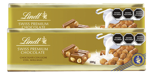 Pack X2 Chocolate Swiss Premium Leche Y Avellanas 300g C/u