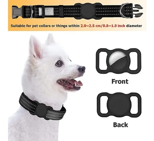 Funda P' Collar Mascotas Airtag Apple/ Perro Gato Vinotinto