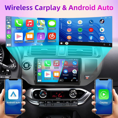 Radio Carplay Android+bisel Para Kia Rio 3 4 5+cámara+arnés