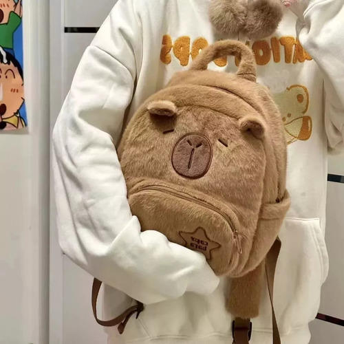 Mochila Capibara De Peluche Kawaii De Moda El Mejor Regalo