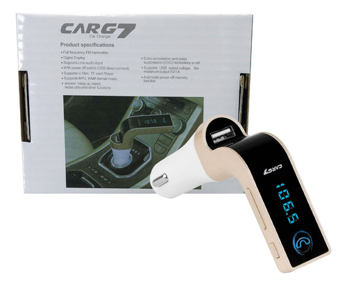 Transmisor Y Receptor De Coche Con Bluetooth Fm Mp3 Usb Pend