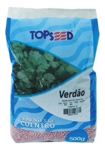 Sementes De Coentro Verdão 500g Pureza 99,9% Topseed