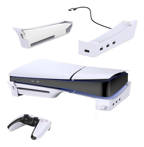 Soporte Horizontal Con 4 Puertos Usb Para Consola Ps5 Slim