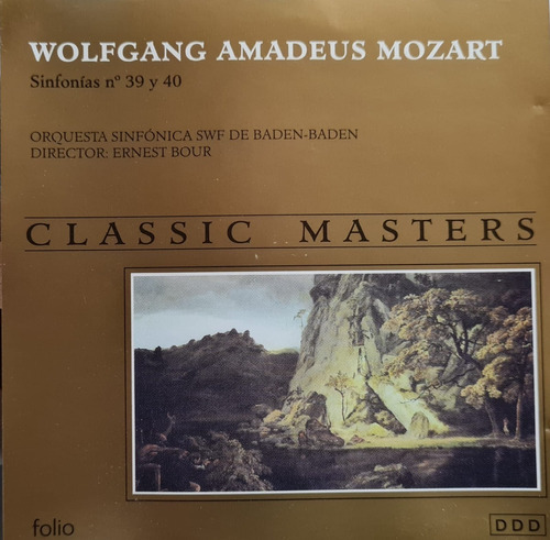 Wolfgang Amadeus Mozart Sinfonias Nº 39 Y 40 Cd Usado 