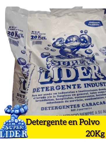 Saco De Detergente En Polvo 20 Kilos Super Líder