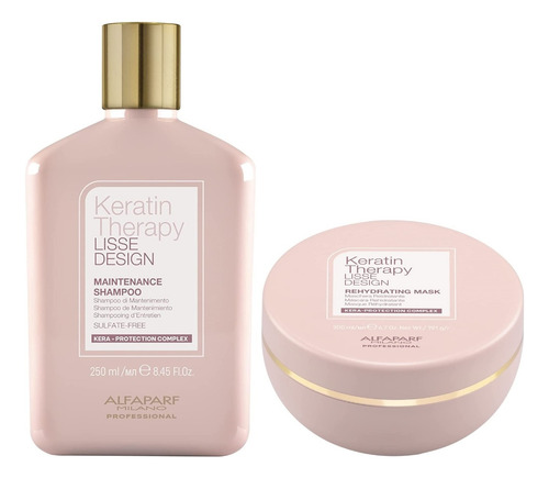 Shampoo Post Alisado + Mascarilla Alfaparf Keratin Therapy