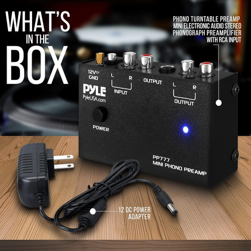 Pyle Salida Pp777 Phono Giradiscos Preamplificador Mini ...