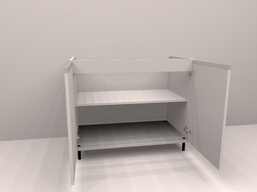 Imagen 2 de 5 de Bajo Mesada Melamina 18mm 100cm