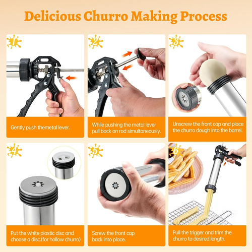 Churro Maker Machine Kit De 20pcs -tartas Postres Diy Maker