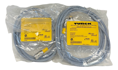 2 Turck Vbrs 4.4-2pkg 3m-3/3 / U0971-77 Splitter Cordset Bbz