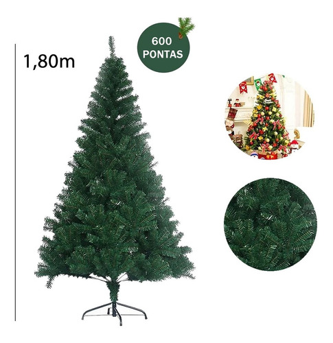 Imagem 1 de 5 de Árvore De Natal Grande Promoção Artificial Luxo 180 Cm Cheia