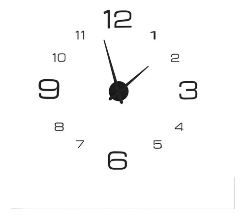 Reloj Grande Acrílico Etiqueta Engomada Reloj Pared 3d D [u]