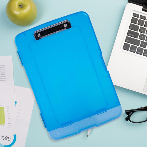 . Carpeta Organizadora Con Portalápices Para Documentos Azul