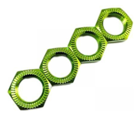 4 Juego De 4 Tuercas Hexagonales De Rueda De 17 Mm Rc Verde