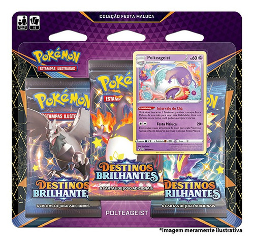 Card Game Pokémon Blister Destinos Brilhantes Polteageist