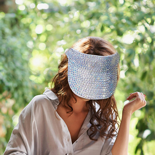 Sombrero Para El Sol Con Visera De Diamantes De Imitación