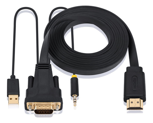 Yaodhaod Cable Vga A Hdmi, Cable Convertidor Vga Macho A Hdm