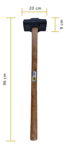 Marreta Rústica Forjada 10 Kg Tarza Com Cabo
