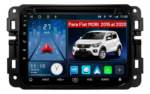 Stereo Android 12 Gps Fiat Mobi 2gb+32gb+carplay Bluetooth