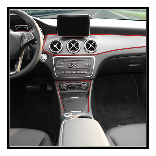 Hihaha Car Red Interior Trimen Raya Gap Gap Boce Edge 5m