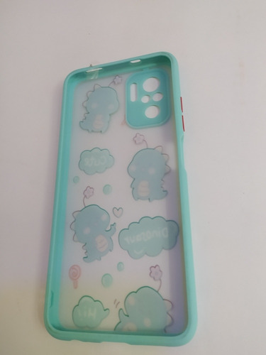 Imagen 3 de 5 de Funda Dinosaurio Redmi Note 10 / 10s Transparencia Menta