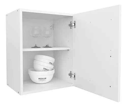 Despensero Organizador 1 Puerta 1.80 MTS. Mueble de Cocina Carvalho Mezzo  frente Blanco