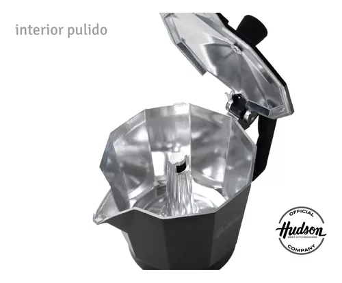 Cafetera Aluminio Pulido Hudson Tipo Italiana 9 Tazas - $ 40.031