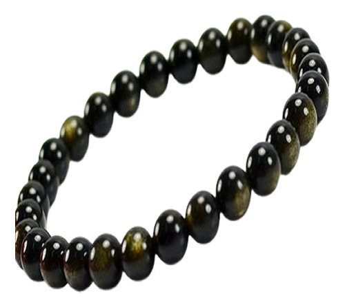 Pulsera Obsidiana Lluvia De Oro