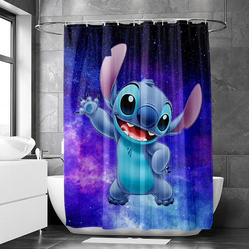 Aplicable A Juego De Cortinas De Ducha Anime Stitch,