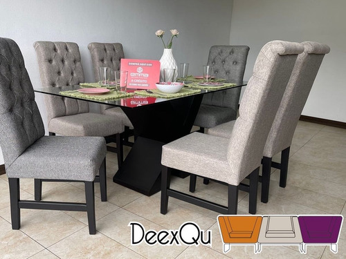 Imagen 5 de 8 de Juego De Comedor 6 Sillas Damasco