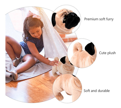 1 Pieza De Juguete Para Perros Pug, Peluche, Adorable Decora
