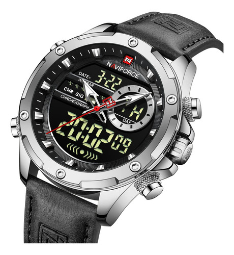 Relojes De Cuero Naviforce Luxury Sport Chronograph Para Hom