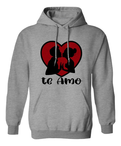 Sudadera Con Gorro Te Amo Corazon Love Amistad