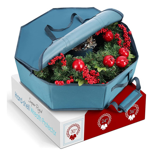 Wreath Storage Container - Hard Shell Christmas Wreath ...